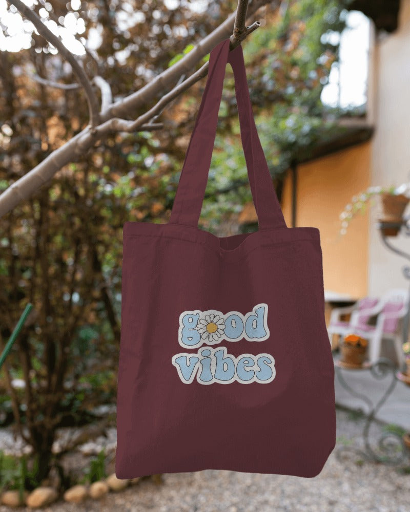 Tote Bag - Good Vibes Blue Print