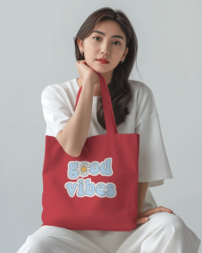 Tote Bag - Good Vibes Blue Print