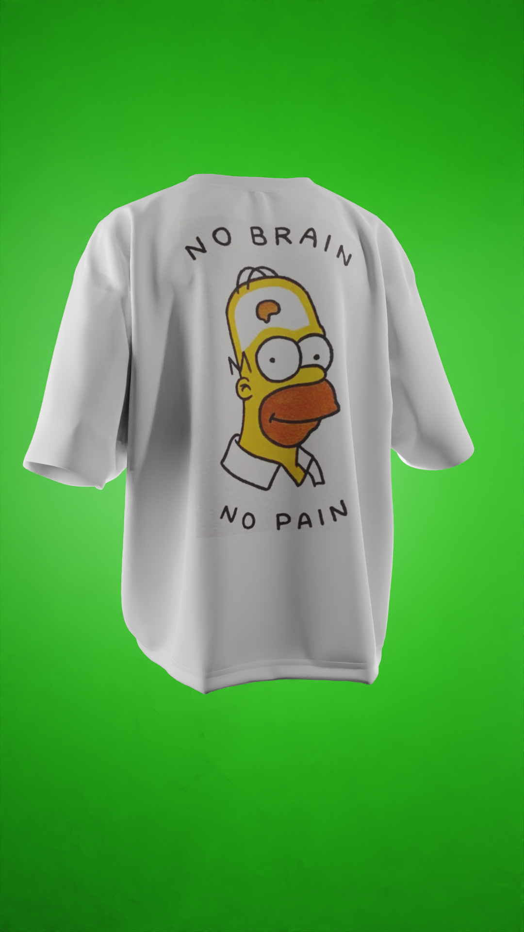 Oversized Tees - Simpson No Brain