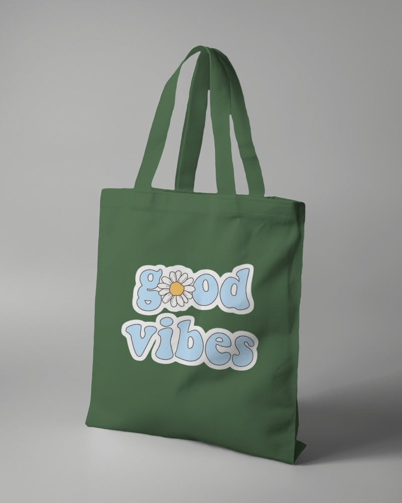 Tote Bag - Good Vibes Blue Print