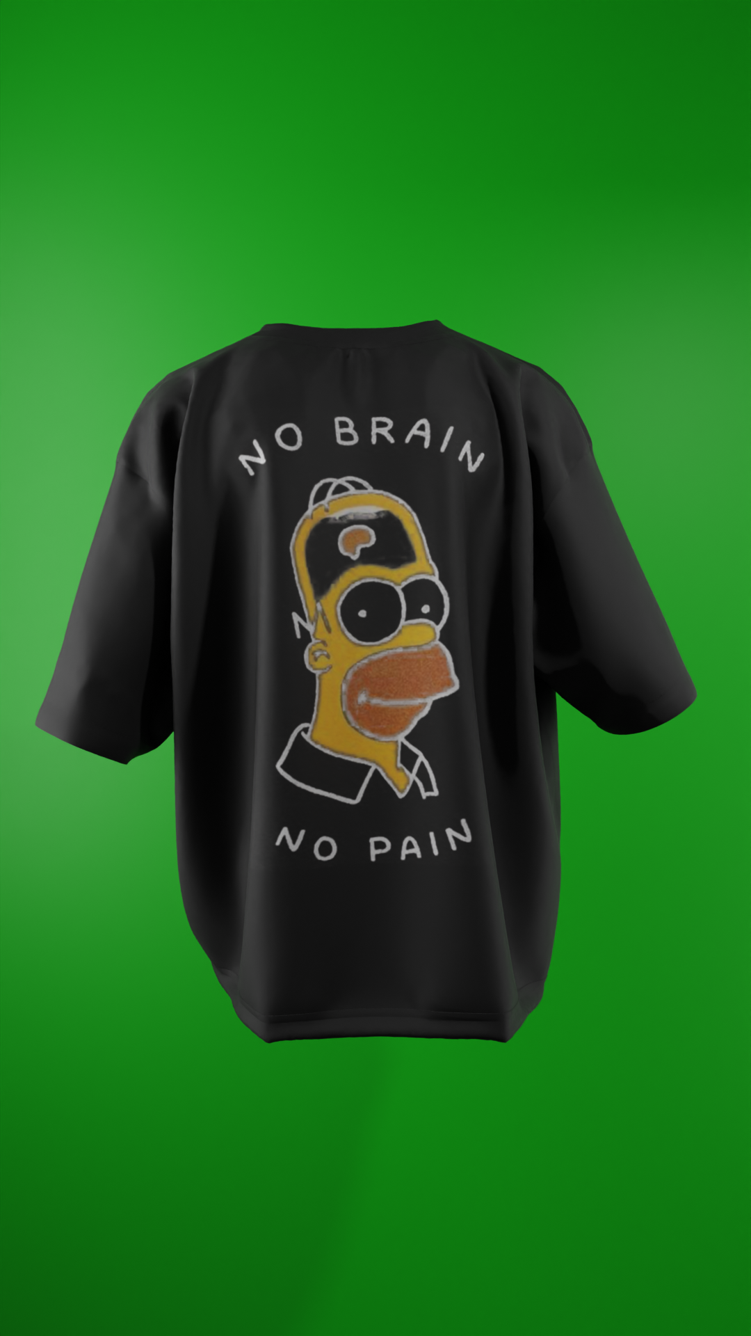 Oversized Tees - Simpson No Brain