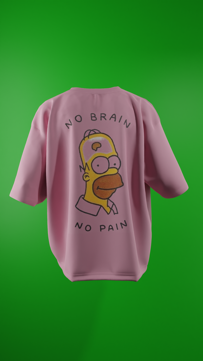 Oversized Tees - Simpson No Brain