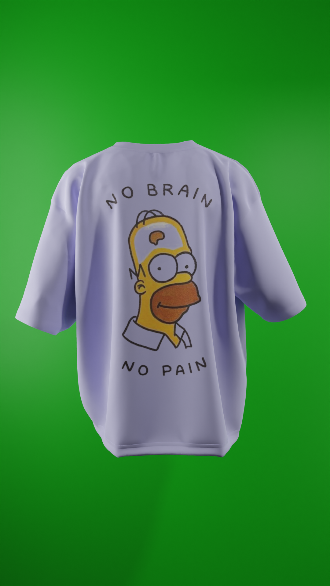 Oversized Tees - Simpson No Brain