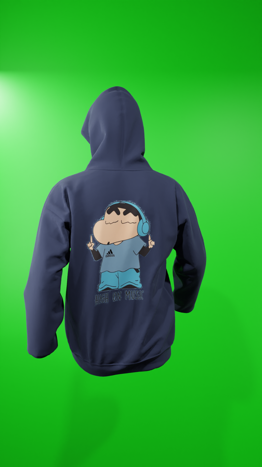 Hoodie - Shinchan With Headphones