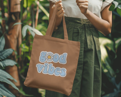 Tote Bag - Good Vibes Blue Print